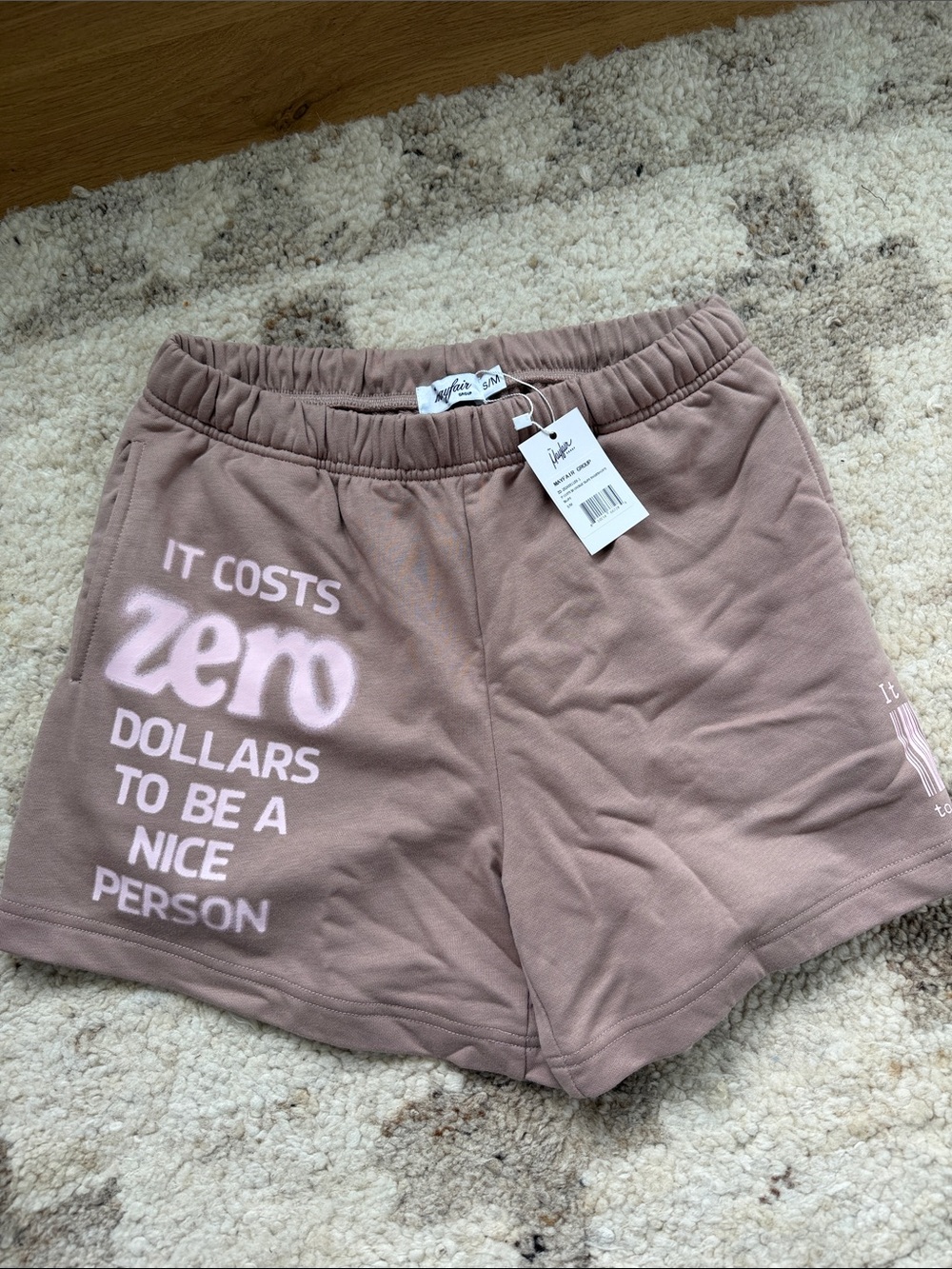 The Mayfair Group NWT Women’s Pink Taupe Graphic Lounge Shorts
